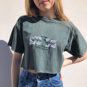 Australia t-shirt crop-top